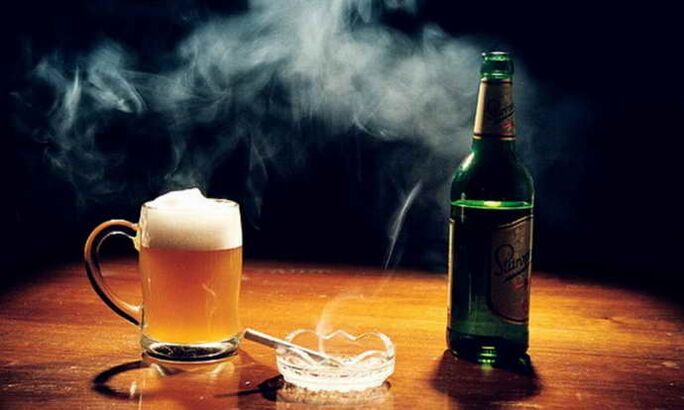 alkohols un smēķēšana kā krūšu osteohondrozes cēlonis